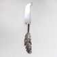 Feather Cheese Knife, silver