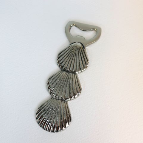 **NEW** Shell Bottle Opener, silver