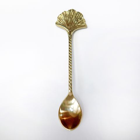 Gingko Leaf teaspoon, gold