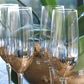 Starry Sky Champagne Flute, silver, set of 4
