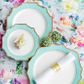 Floraison Charger Plate, Tiffany Blue