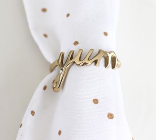 Yum Napkin Rings, Gold