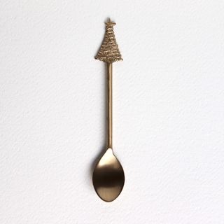 Christmas Tree teaspoon, matt gold