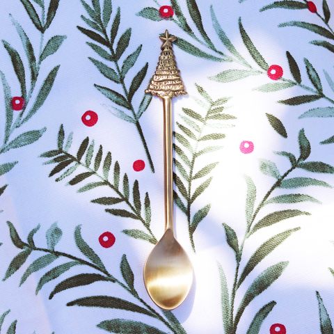 Christmas Tree teaspoon, gold
