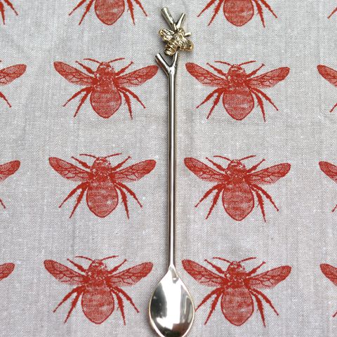 Branch and Bee, Long teaspoon, gold