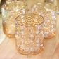 Amber pearlescent Circles votives, box of 12