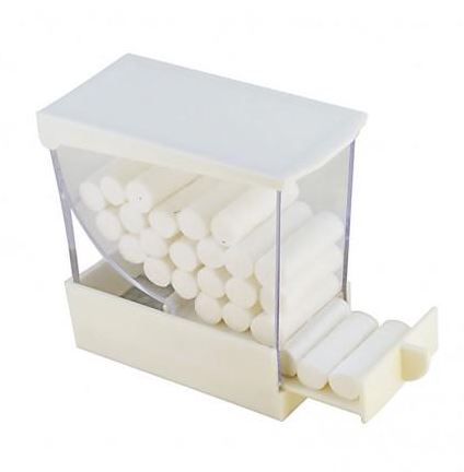 COTTON ROLL DISPENSER WHITE A4