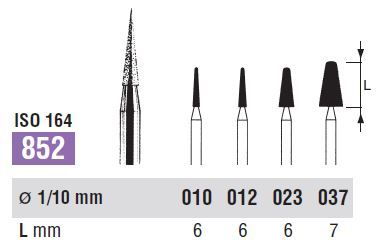 852-010 DIAMOND FG NORTHBEL BURS PKT 5