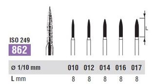 862-012 DIAMOND FG NORTHBEL BURS PKT 5