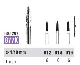 877K-012 DIAMOND FG NORTHBEL BURS PKT 5