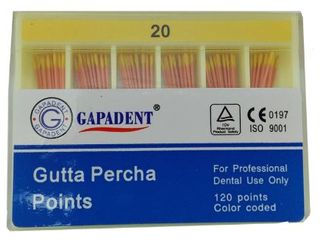 GUTTA PERCHA POINTS .04 TAPER 20 BOX/60