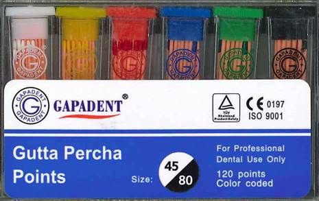 GUTTA PERCHA POINTS CC 45-80 BOX/120