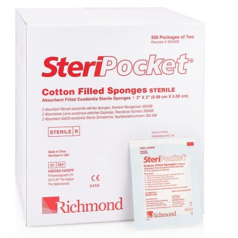 STERIPOCKET 5X5/2 STERILE SPONGE /300