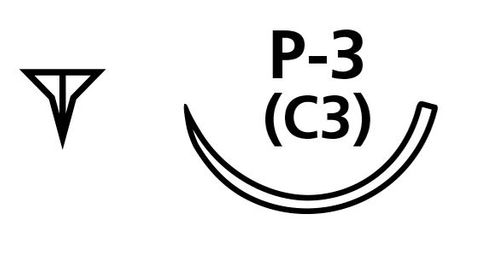 SUTURE CHROMIC GUT 4/0 C3 P3 NEEDLE /12