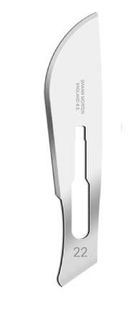 SCALPEL BLADE CARB STEEL22 STERILE / 100