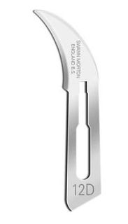 SCALPEL BLADE CARB STEEL12D STERILE/ 100