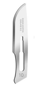 SCALPEL BLADE CARB STEEL 10 STERILE /100