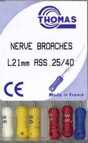 BARBED BROACH 21MM ASST 25-40 PKT 6