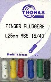 FINGER PLUGGER 25MM ASST 15-40 /6