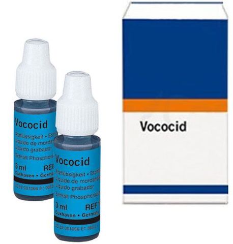 VOCOCID ACID ETCH GEL BLUE 2 X 3ML BOTTLES