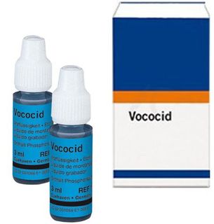 VOCOCID ACID ETCH GEL BLUE 2 X 3ML BOTTLES