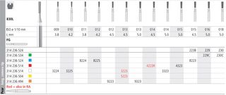 INTENSIV DIAMOND BUR 8225 MED (830L-012) FG/6