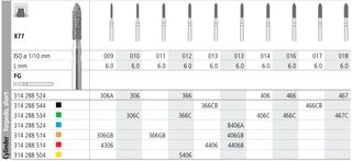 INTENSIV DIAMOND BUR 8406A MED (877-013) FG/6