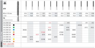 INTENSIV DIAMOND BUR 8310 MED (879-012) FG/6