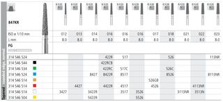 INTENSIV DIAMOND BUR 8427 MED (847KR-014) FG/6