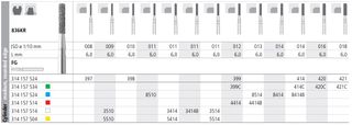 INTENSIV DIAMOND BUR 8510 MED (836KR-011) FG/6