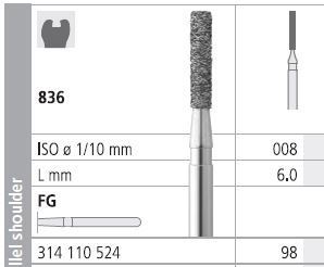 INTENSIV DIAMOND BUR 98 STD (836-008) FG/6