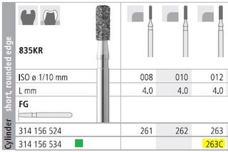 INTENSIV DIAMOND BUR 263C (835KR-012) FG/6