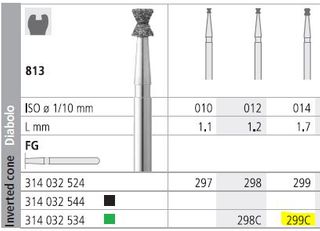 INTENSIV DIAMOND BUR 299C CRSE (813-014) FG/6