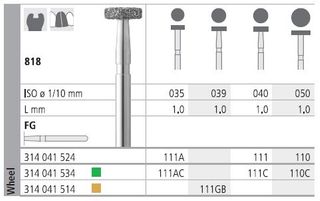 INTENSIV DIAMOND BUR 111AC COARSE (818-035) FG/6