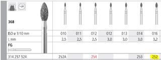 INTENSIV DIAMOND BUR 252 STD (368-016) FG/6