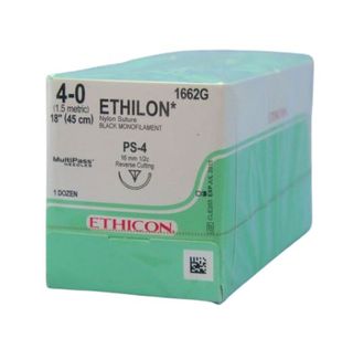 ETHILON SUTURE 4/0 16MM1/2 PPOINT RC/12