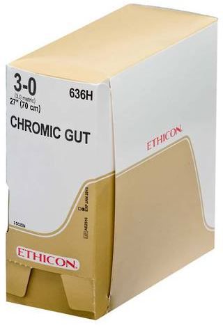 SUTURE CHROMIC GUT 4/0 19MM RC/36