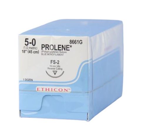 SUTURE PROLENE 5/0 19MM /12