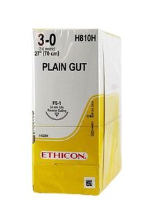 SUTURE PLAIN GUT 3/0 24MM RC/36