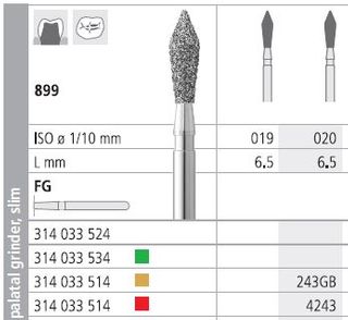 INTENSIV DIAMOND BUR 4243 FINE (899-020) FG/6