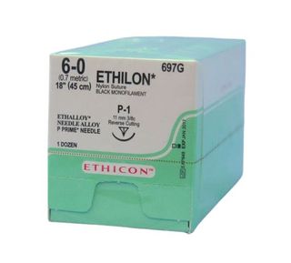 ETHILON SUTURE 6/0 11MM 3/8 P-1 /12