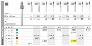 INTENSIV DIAMOND BUR 3413R FINE (845KR-021) FG/6