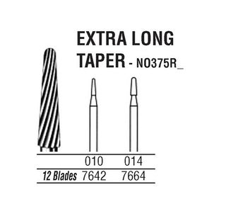 375R-014 7664 12 BLADE CARBIDE FG BUR /5