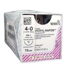 SUTURE VICRYL RAPIDE 4/0-RB-1 70CM / 12