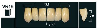 VR16 BL3 UPPER ANTERIOR TRIBOS TEETH