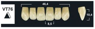 VT76 BL3 UPPER ANTERIOR TRIBOS TEETH