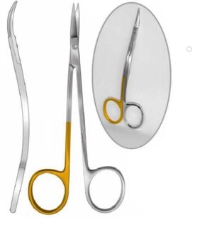 LA GRANGE SCISSORS MICROTOOTH CURV 115MM