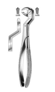 EXTRACTION FORCEPS LOW 3RDMOLARS 22 LEFT