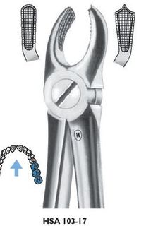 EXTRACTION FORCEPS UPPER MOLAR RIGHT 17