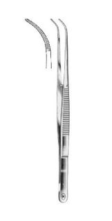 DRESSING FORCEPS CURVED 150MM